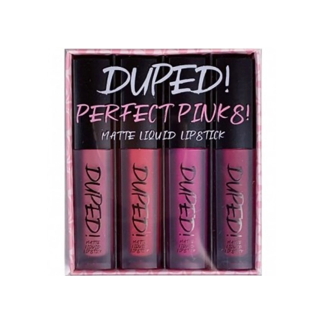 W7 Duped! Perfect Pinks Matte Liquid Lipstick Set