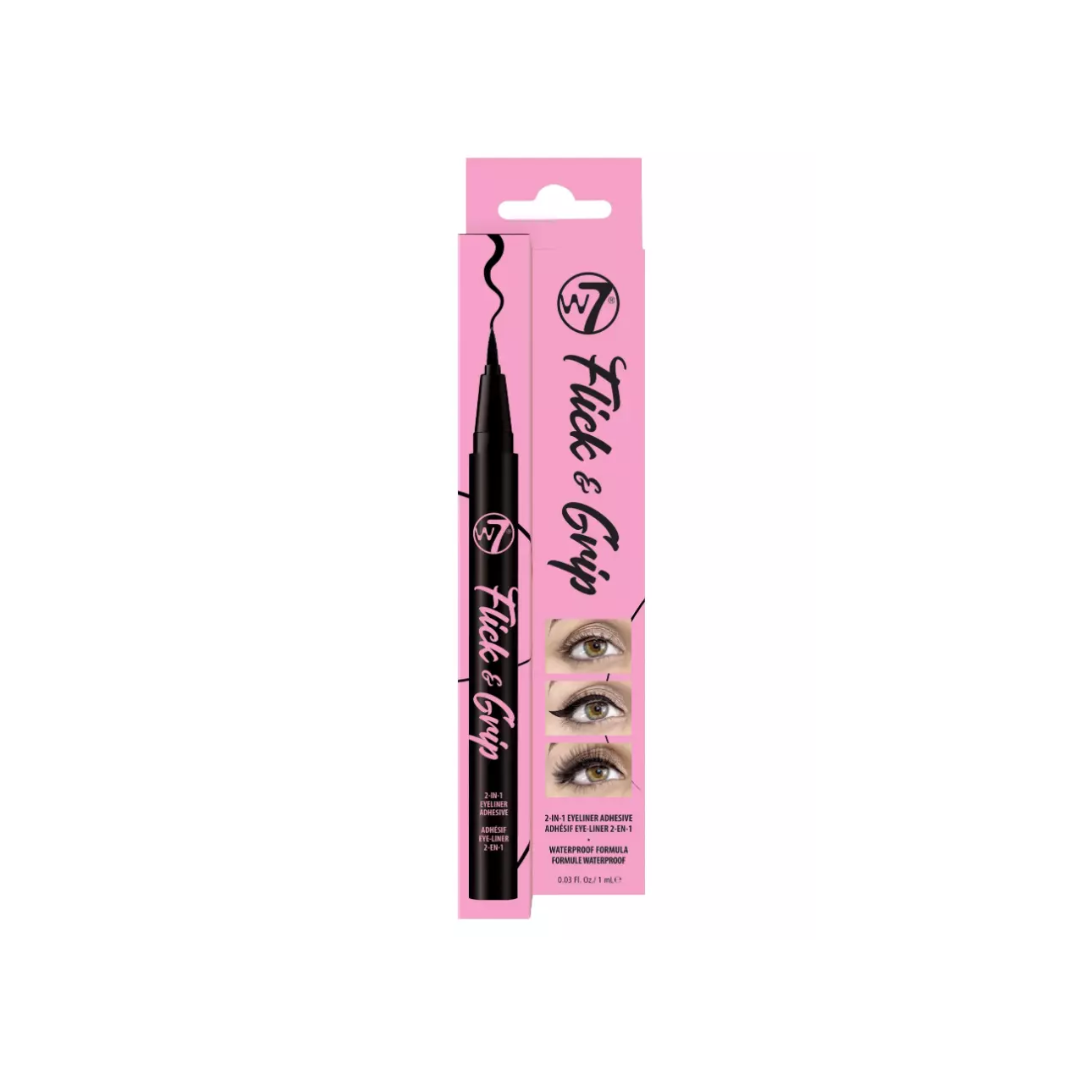 W7 Flick & Grip 2 in 1 Eyeliner Adhesive Black