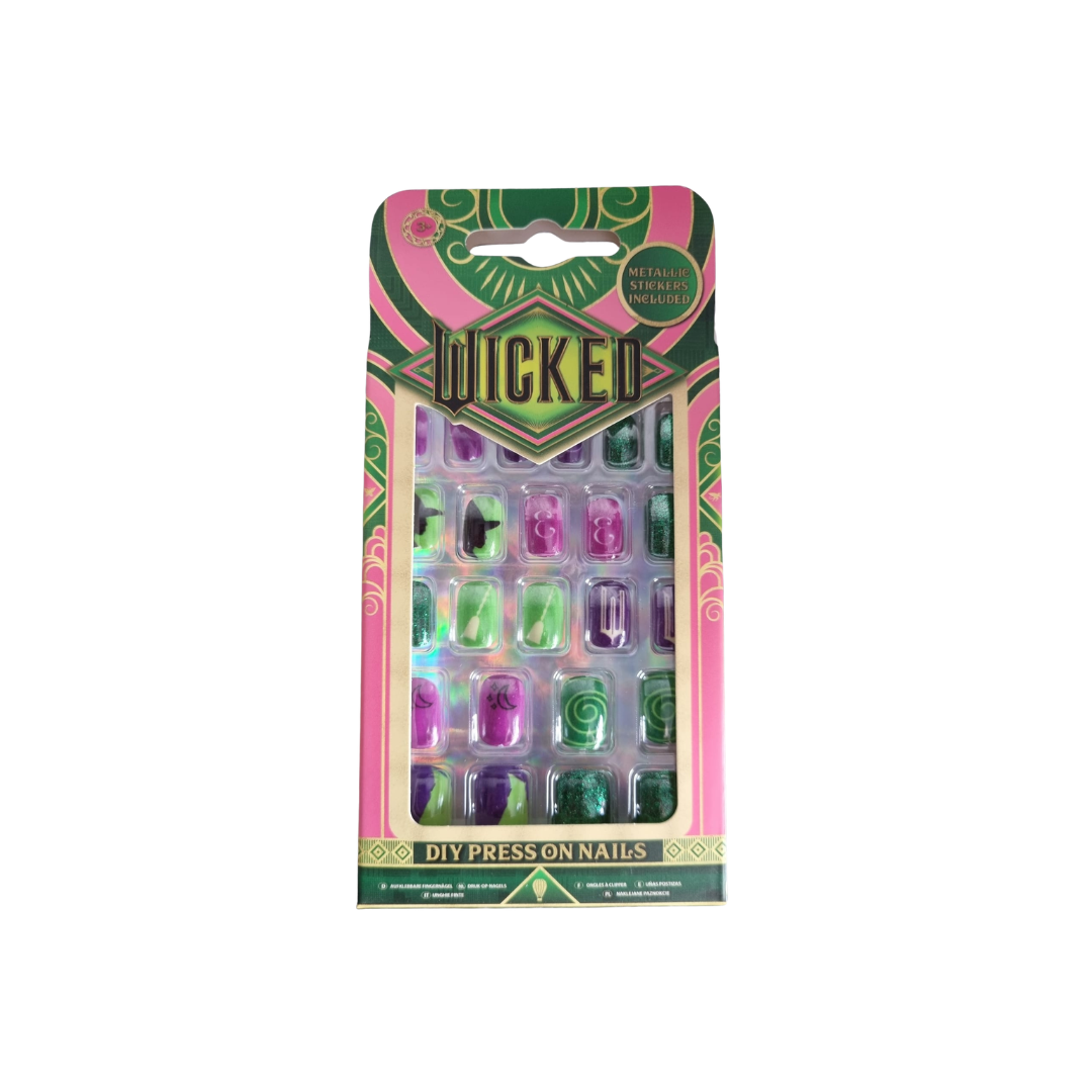 Wicked DIY Press On Nails with Metallic Stickers