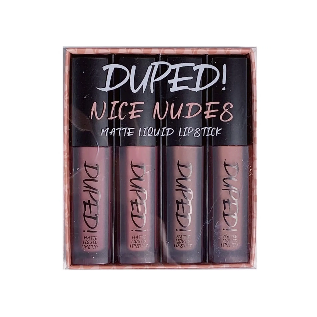 W7 Duped! Nice Nudes Matte Liquid Lipstick Set