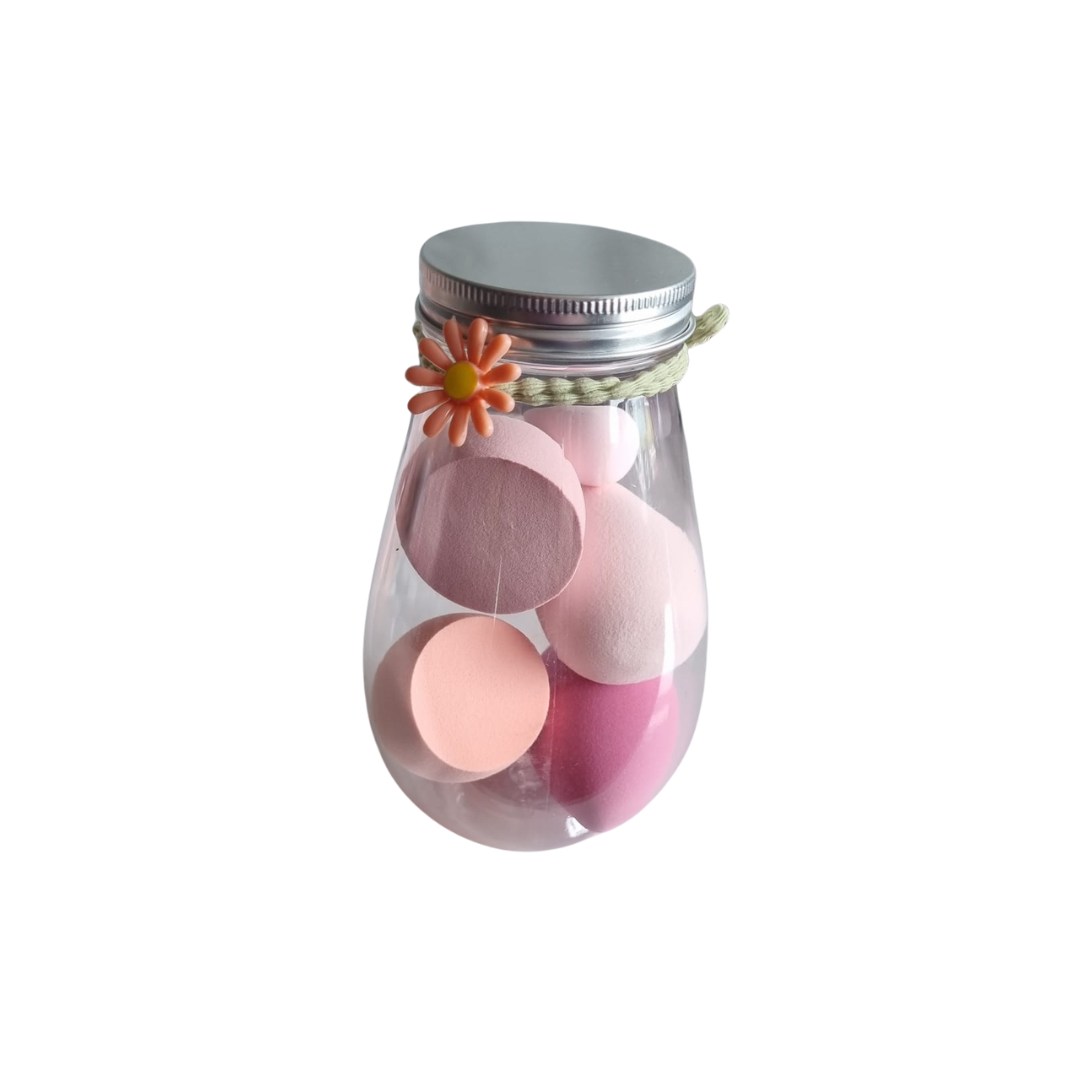 Makeup Sponge Jar Set